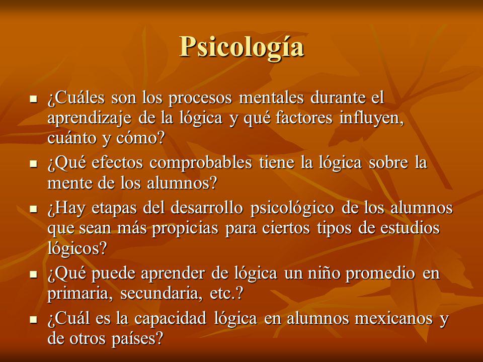 Psicología ¿Cuáles son los procesos mentales durante el aprendizaje de la lógica y qué factores influyen, cuánto y cómo