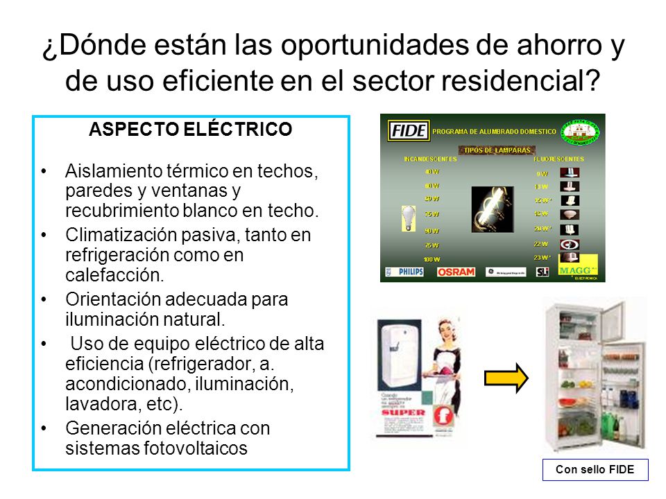 ¿Dónde están las oportunidades de ahorro y de uso eficiente en el sector residencial