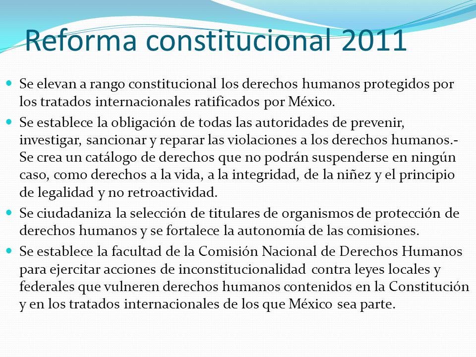 Reforma constitucional 2011