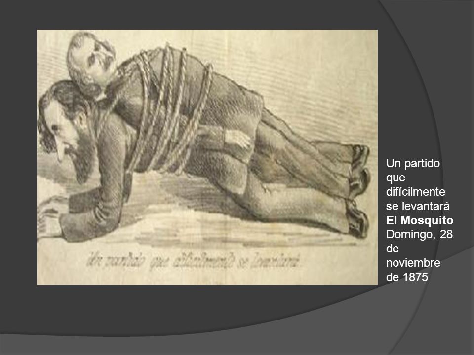 Un partido que difícilmente se levantará El Mosquito Domingo, 28 de noviembre de 1875