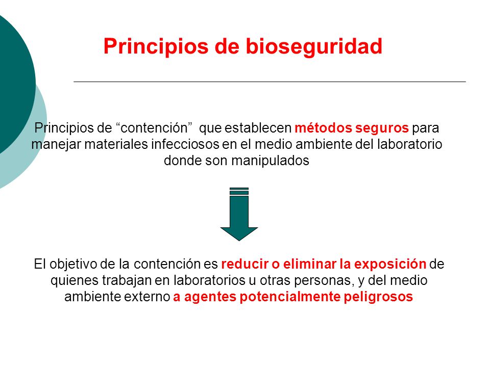 Principios de bioseguridad