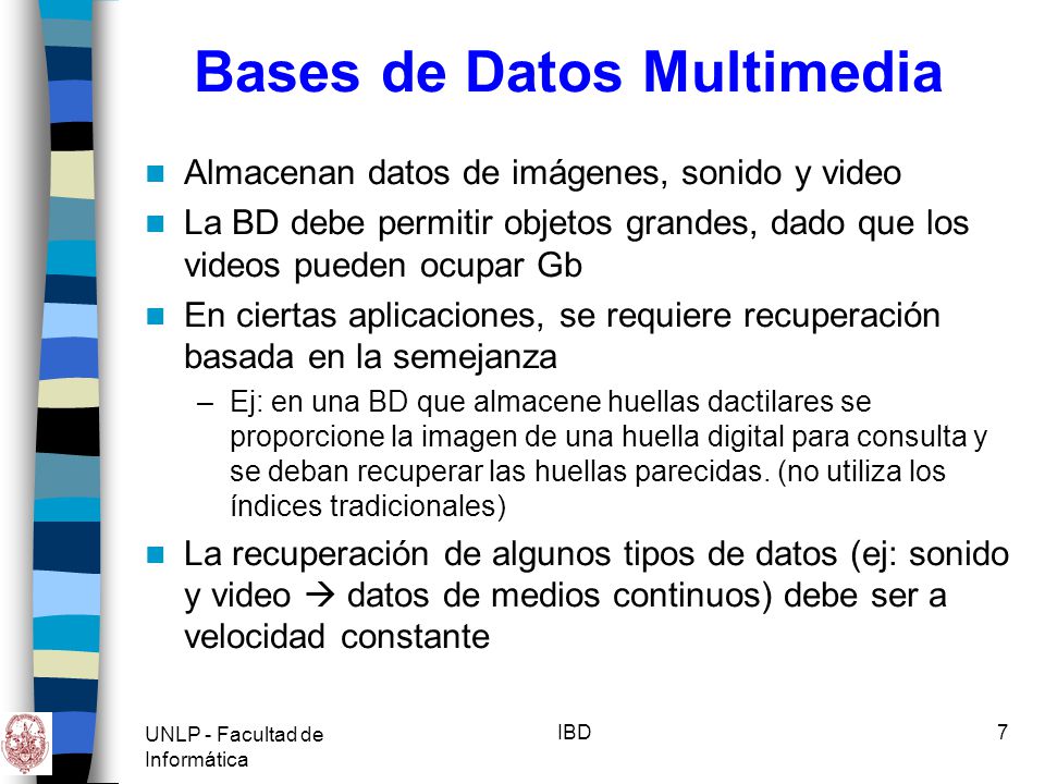 Bases de Datos Multimedia