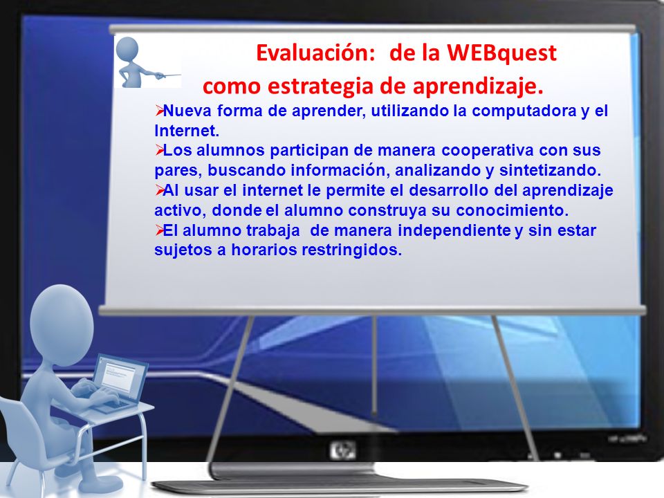 Evaluación: de la WEBquest como estrategia de aprendizaje.