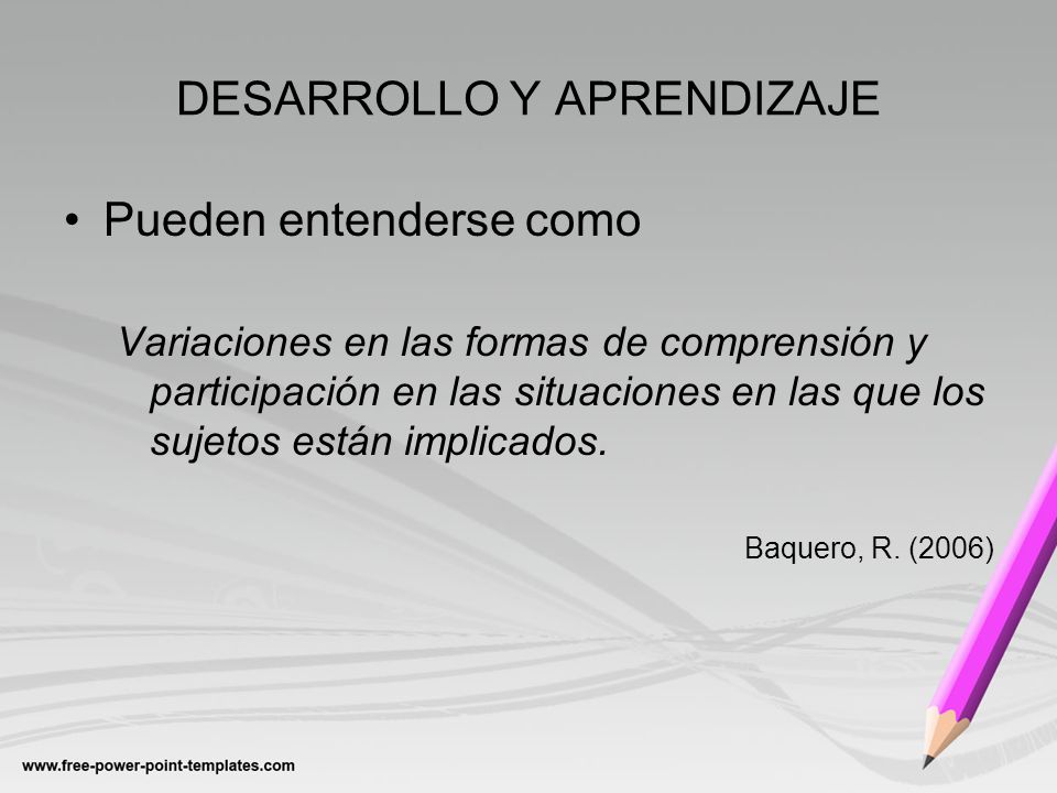 DESARROLLO Y APRENDIZAJE