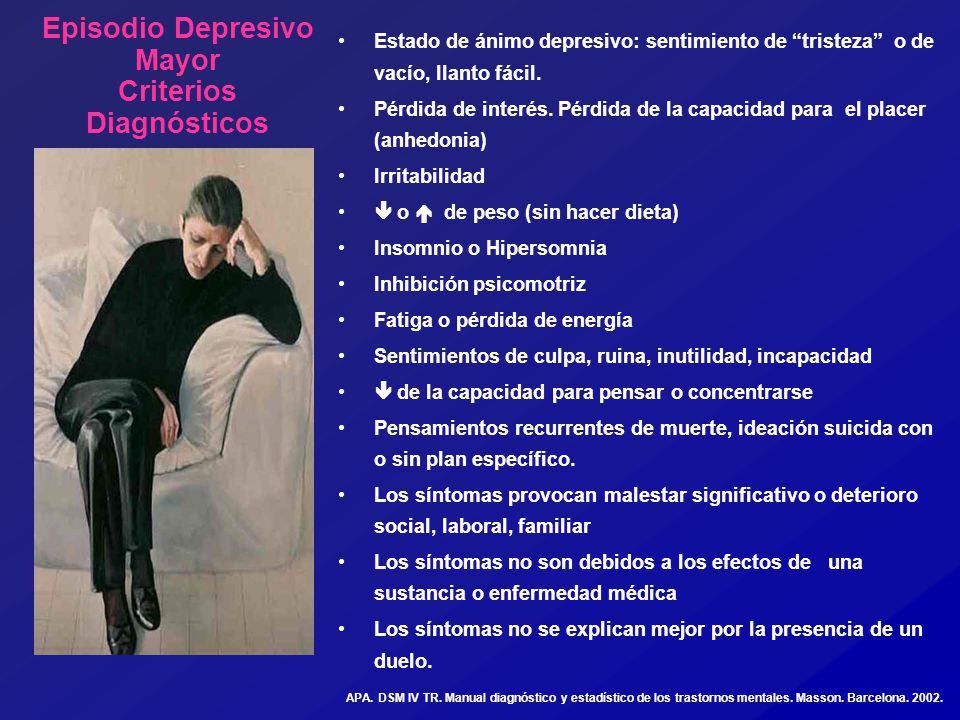 Episodio Depresivo Mayor Criterios Diagnósticos