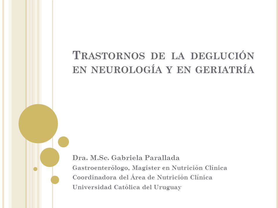 Trastornos de la deglución en neurología y en geriatría