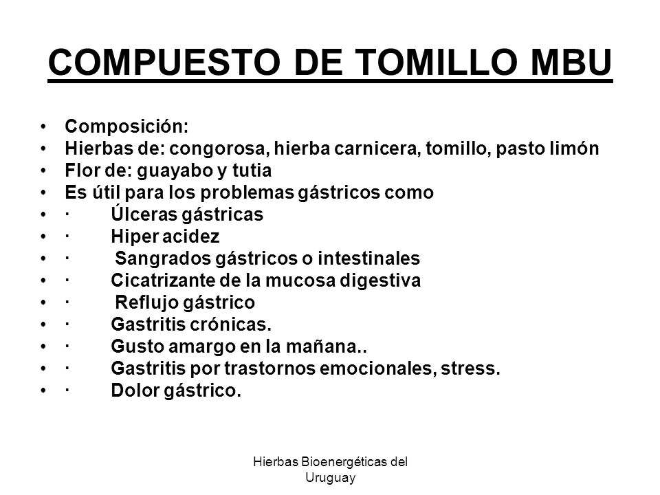 COMPUESTO DE TOMILLO MBU