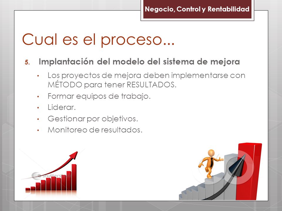 Cual es el proceso... Implantación del modelo del sistema de mejora