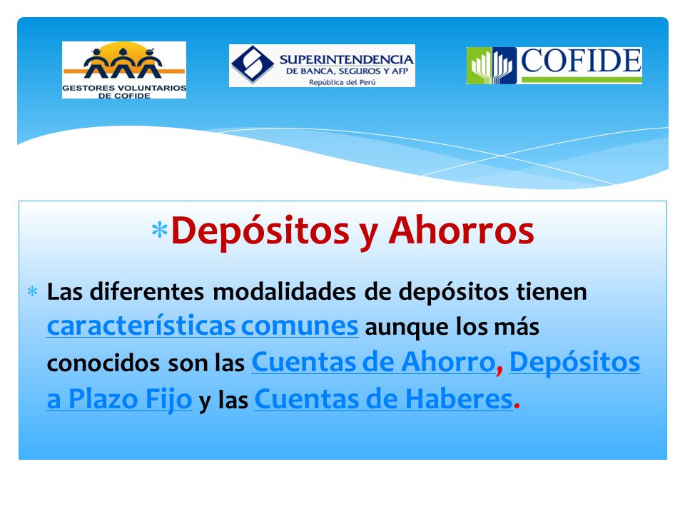Depósitos y Ahorros