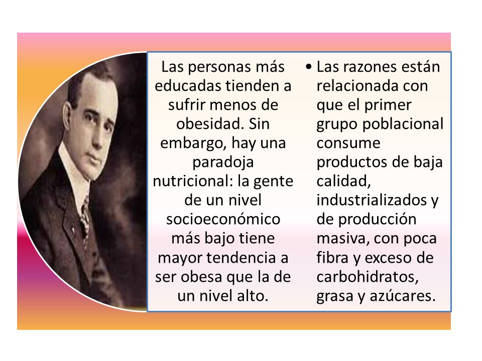 Las personas más educadas tienden a sufrir menos de obesidad