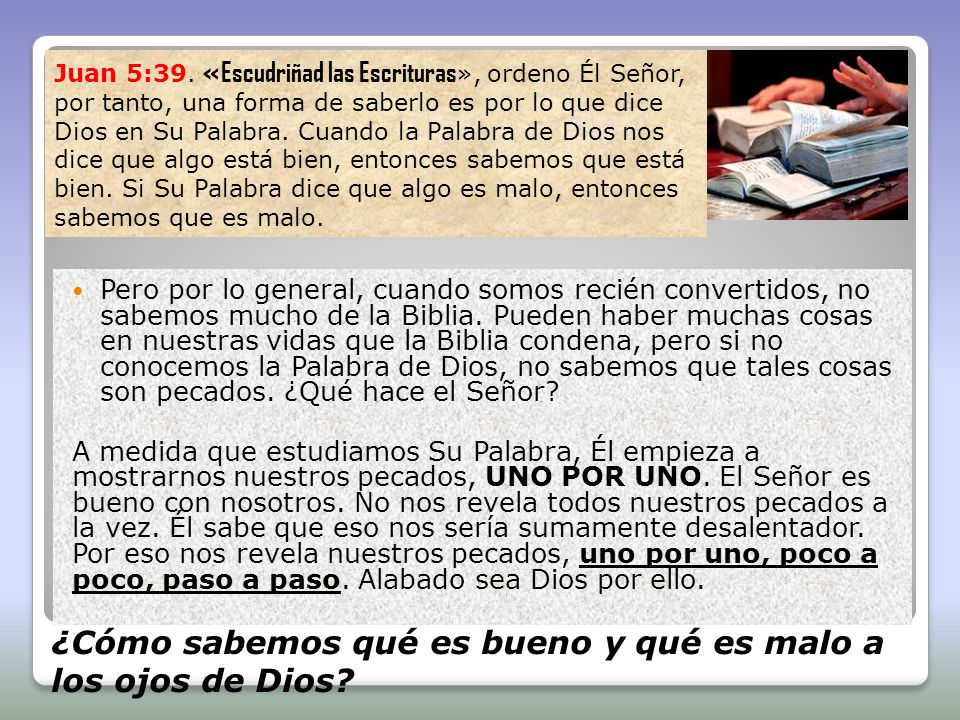 ¿Cómo sabemos qué es bueno y qué es malo a los ojos de Dios