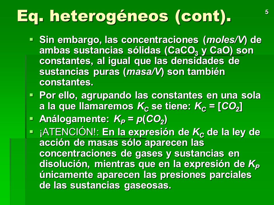 Eq. heterogéneos (cont).
