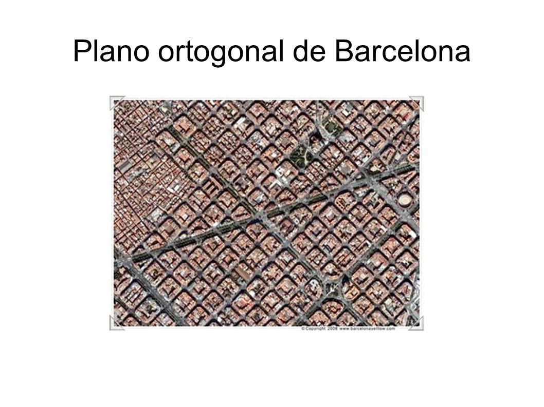 Plano ortogonal de Barcelona