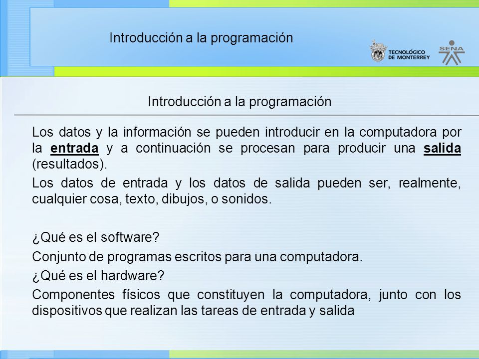 Introducción a la programación
