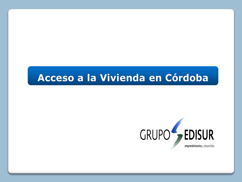 Acceso a la Vivienda en Córdoba