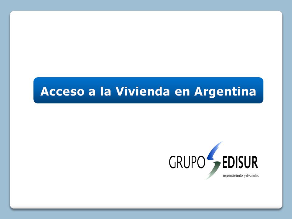 Acceso a la Vivienda en Argentina