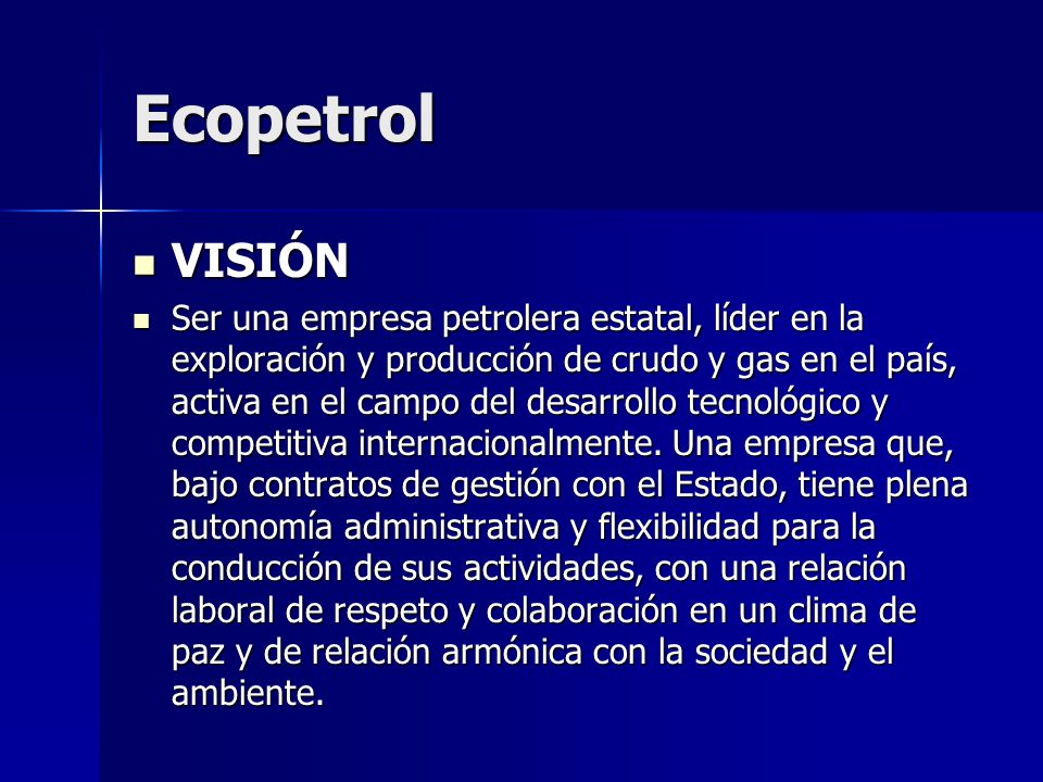 Ecopetrol VISIÓN.