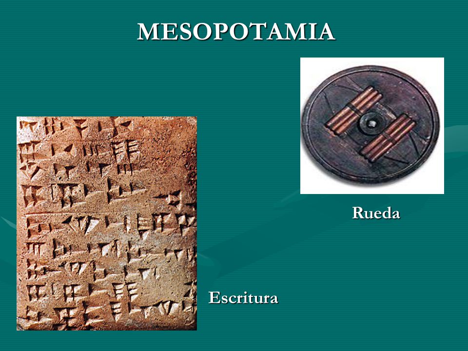 MESOPOTAMIA Escritura Cuneiforme Rueda Escritura