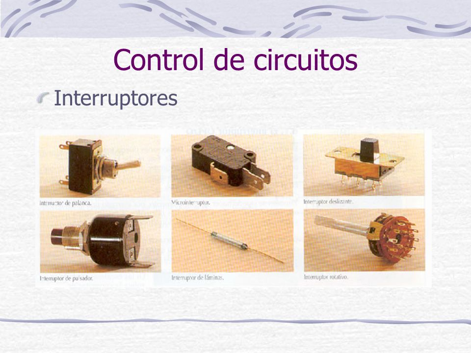 Control de circuitos Interruptores