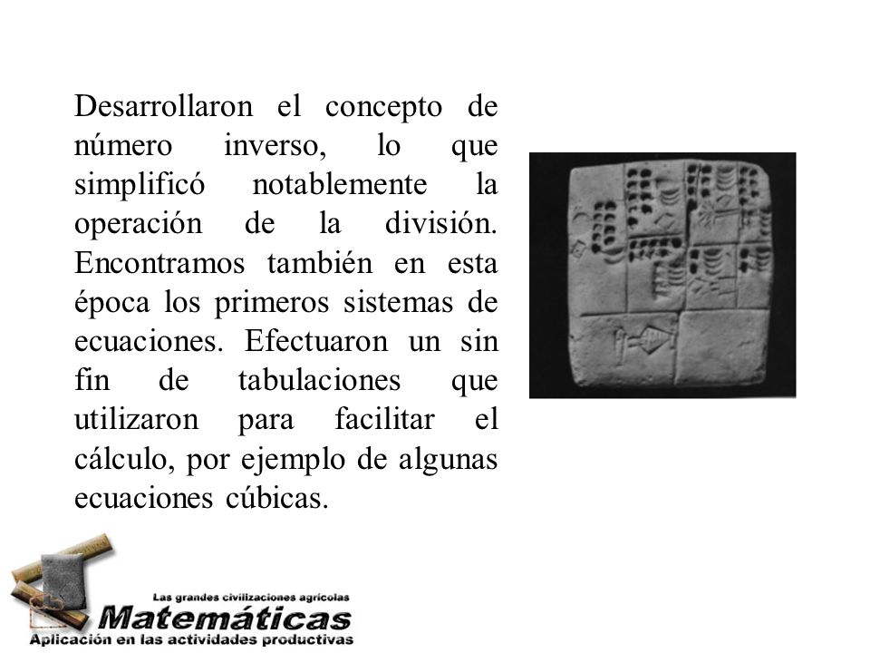Desarrollaron el concepto de número inverso, lo que simplificó notablemente la operación de la división.