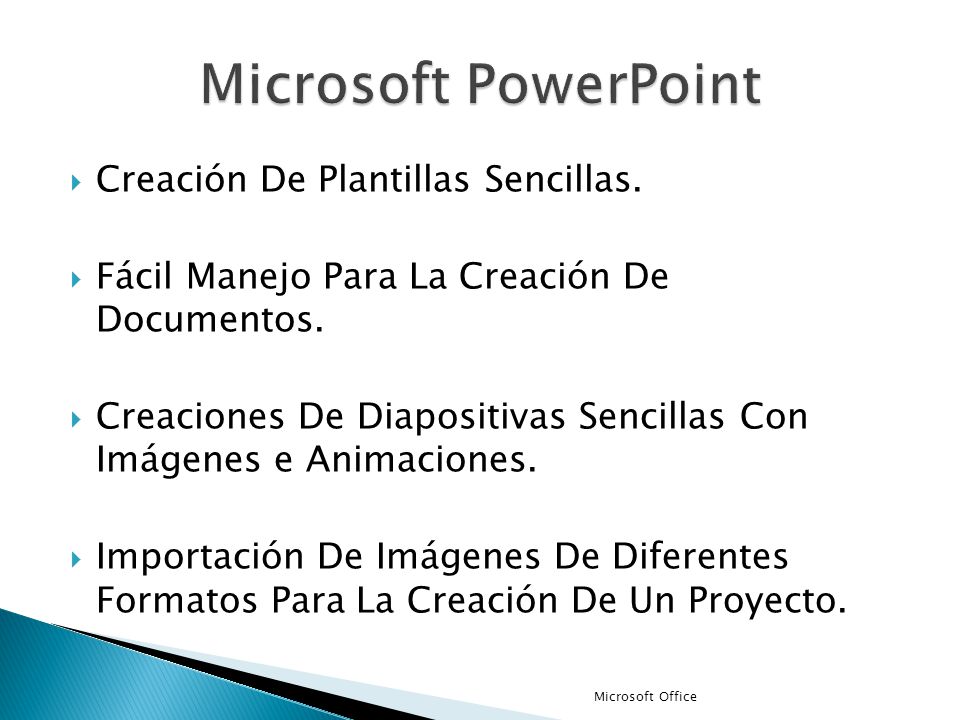 Microsoft PowerPoint Creación De Plantillas Sencillas.
