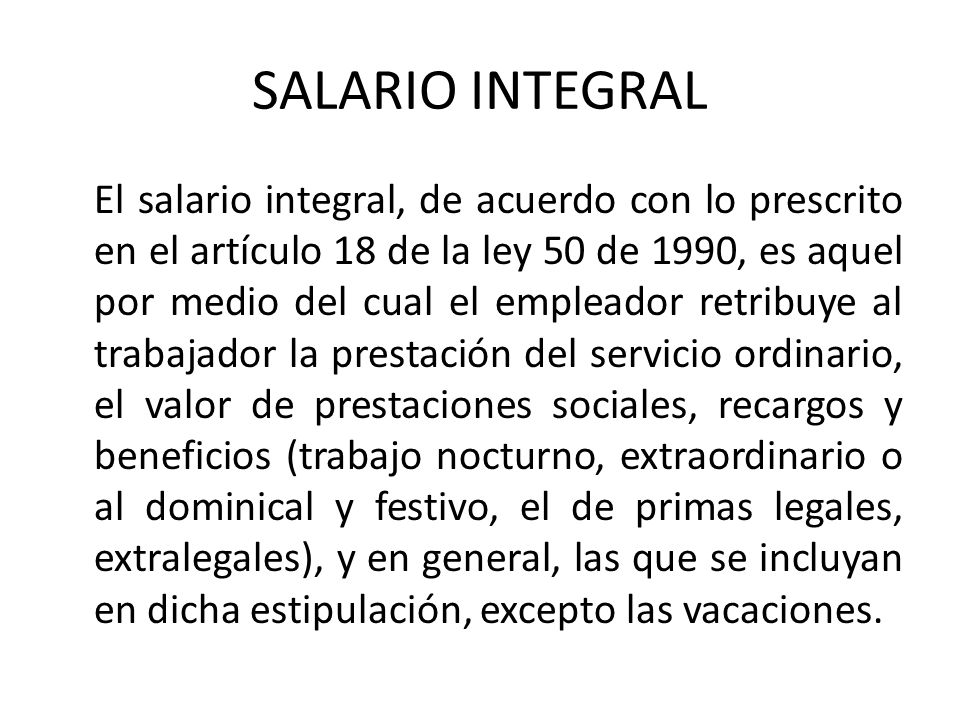 SALARIO INTEGRAL