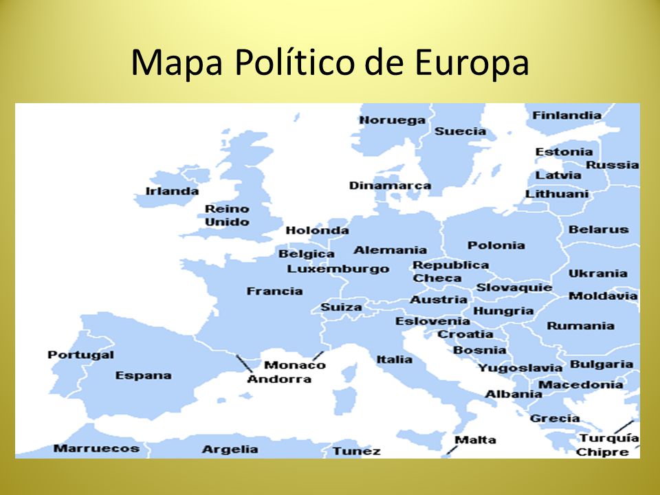 Mapa Político de Europa