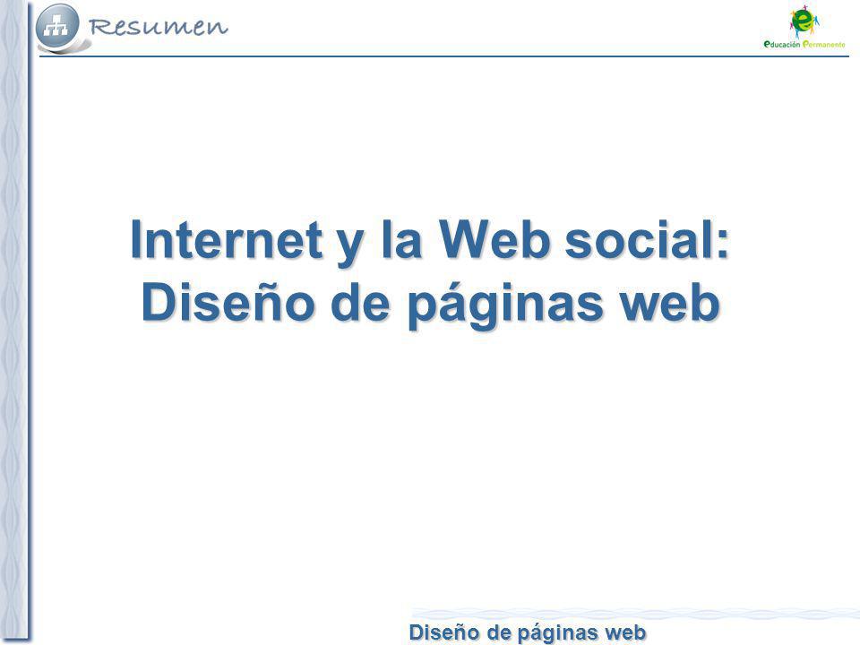 Internet y la Web social: Diseño de páginas web