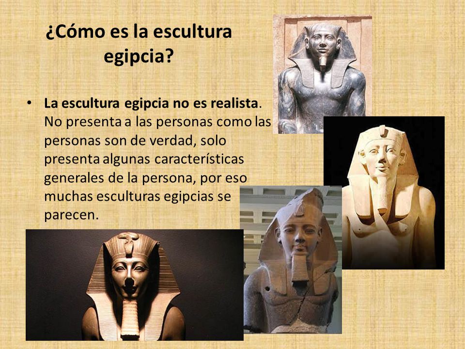 ¿Cómo es la escultura egipcia