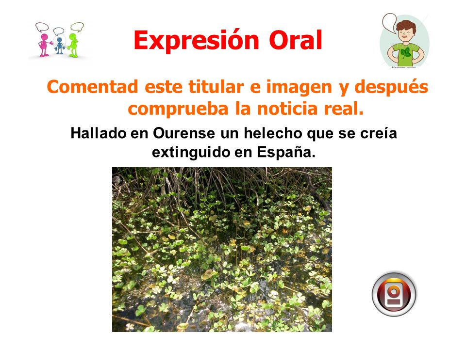 Expresión Oral Comentad este titular e imagen y después comprueba la noticia real.