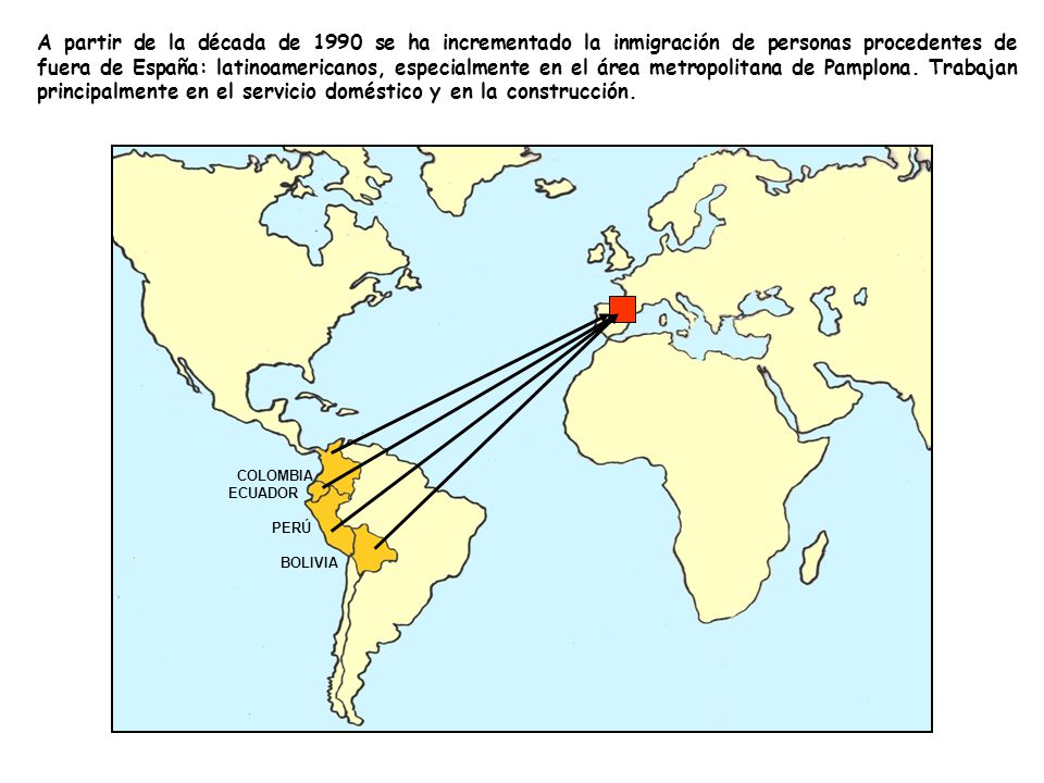 A partir de la década de 1990 se ha incrementado la inmigración de personas procedentes de fuera de España: latinoamericanos, especialmente en el área metropolitana de Pamplona. Trabajan principalmente en el servicio doméstico y en la construcción.