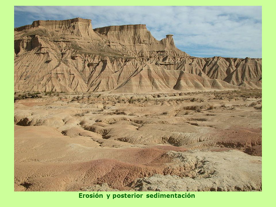 Erosión y posterior sedimentación