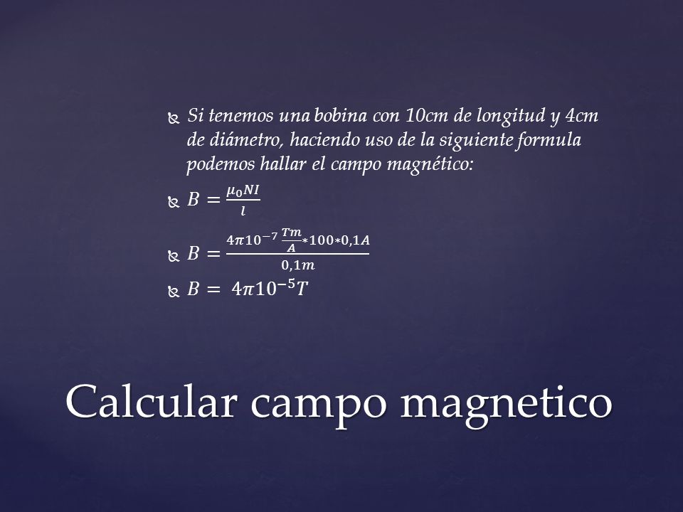 Calcular campo magnetico