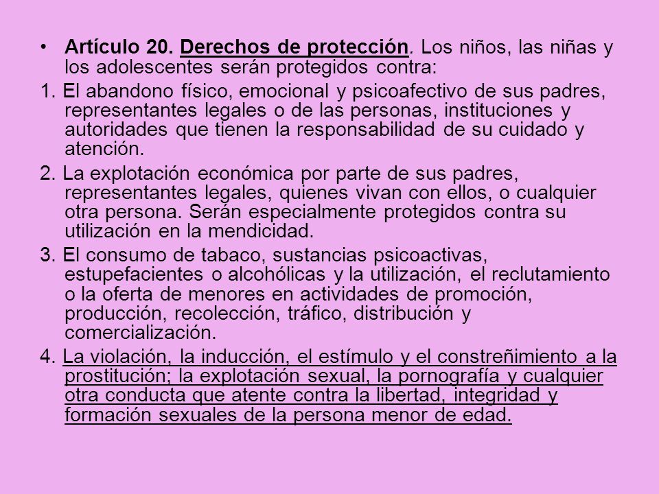 Artículo 20. Derechos de protección