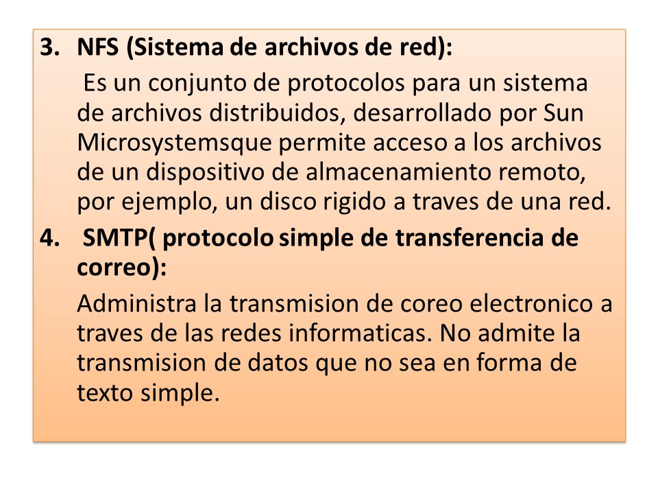 NFS (Sistema de archivos de red):