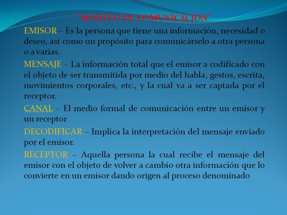 MODELO DE COMUNICACIÓN