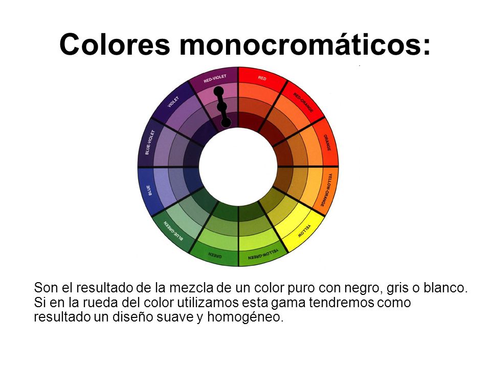 Colores monocromáticos: