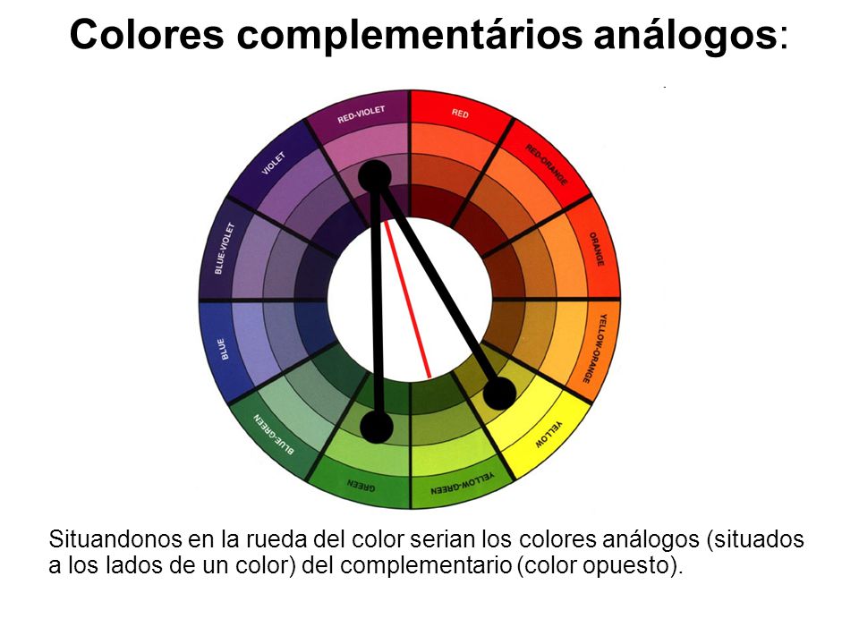 Colores complementários análogos: