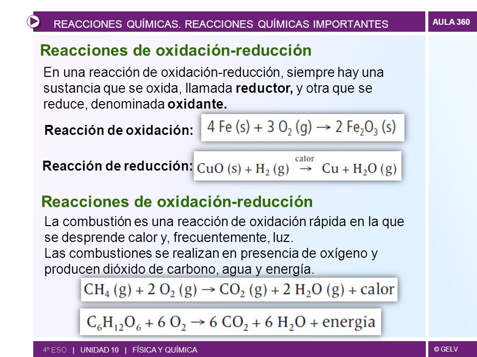 Reacciones de oxidación-reducción