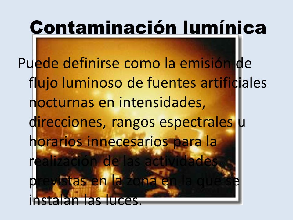 Contaminación lumínica