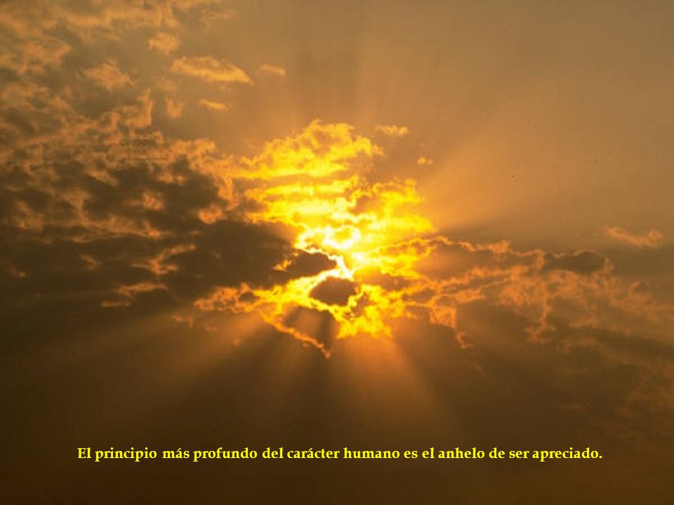 El principio más profundo del carácter humano es el anhelo de ser apreciado.