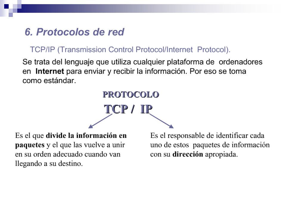 6. Protocolos de red