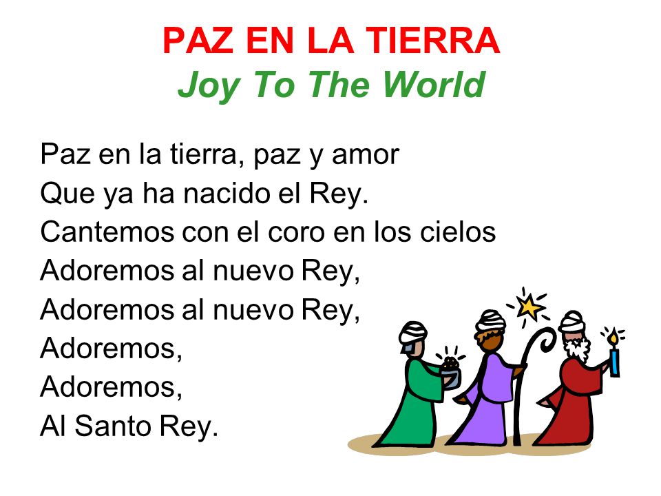 PAZ EN LA TIERRA Joy To The World