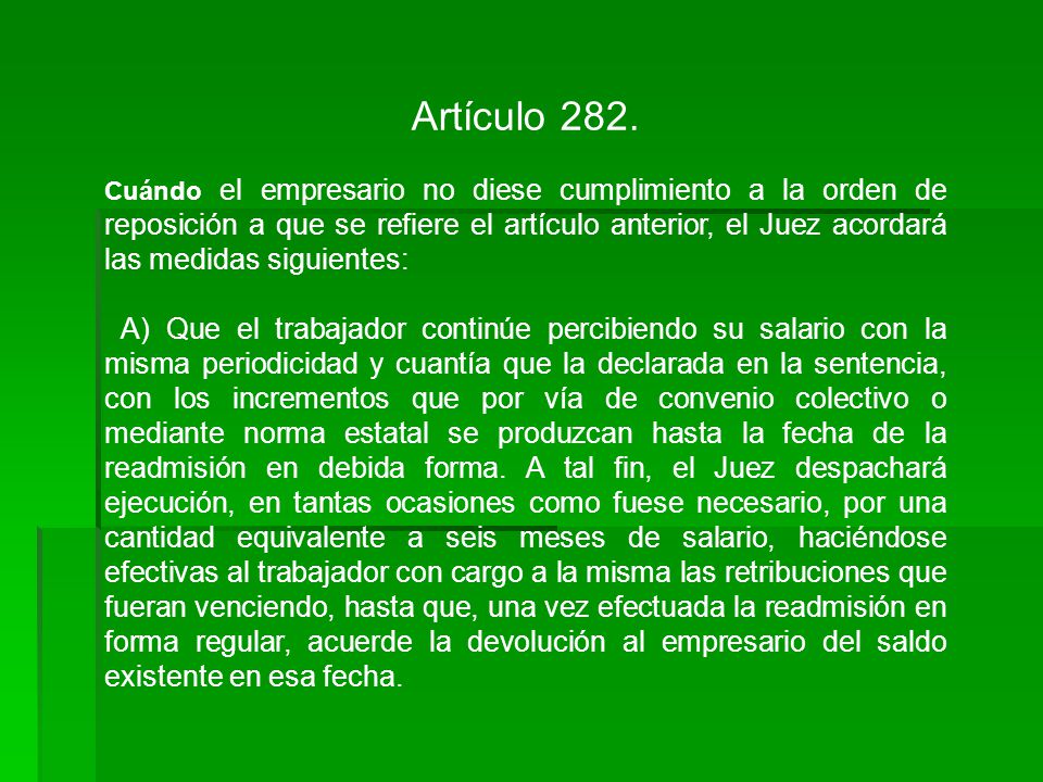 Artículo 282.