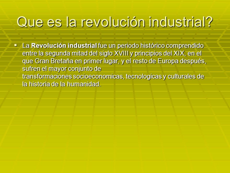 Que es la revolución industrial