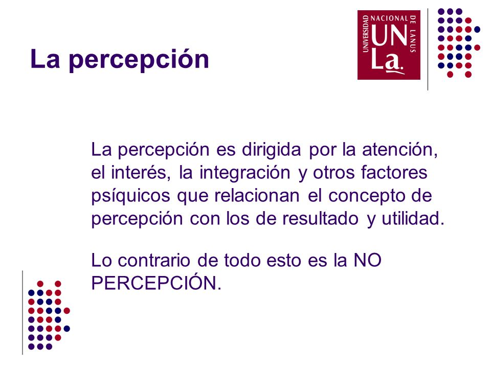 La percepción