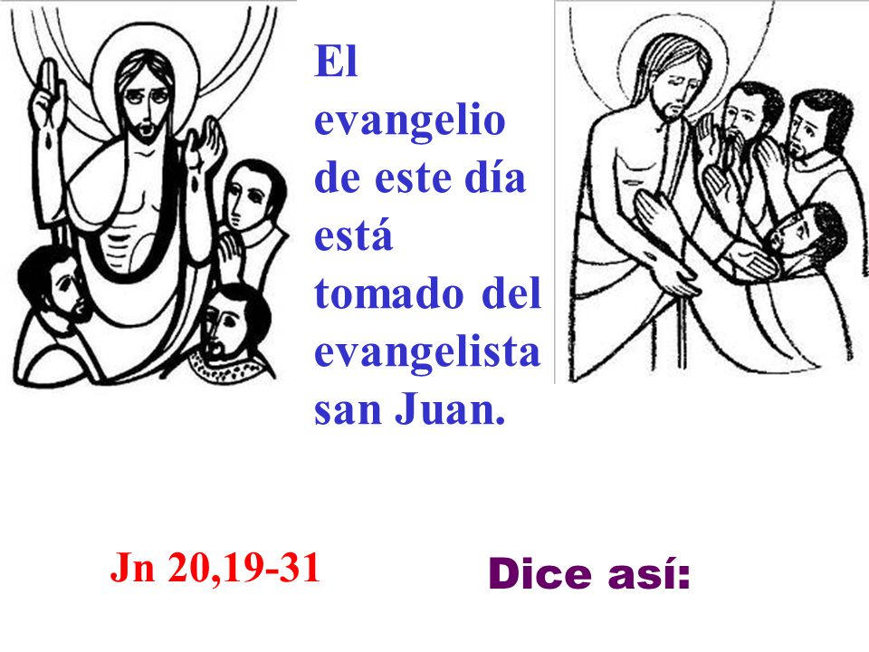 El evangelio de este día está tomado del evangelista san Juan.