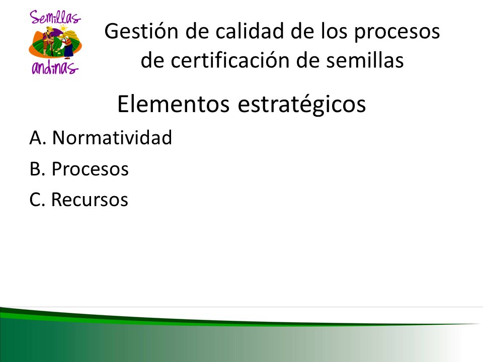 Gestión de calidad de los procesos de certificación de semillas
