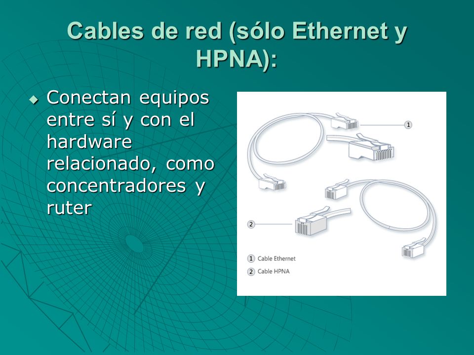Cables de red (sólo Ethernet y HPNA):