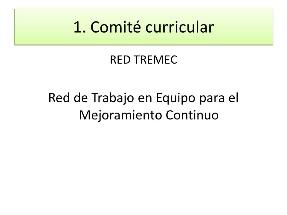 Red de Trabajo en Equipo para el Mejoramiento Continuo